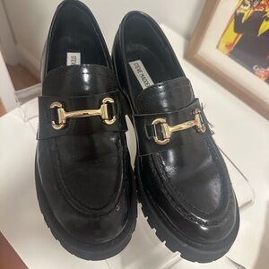 Steve Madden Black Leather Loafers